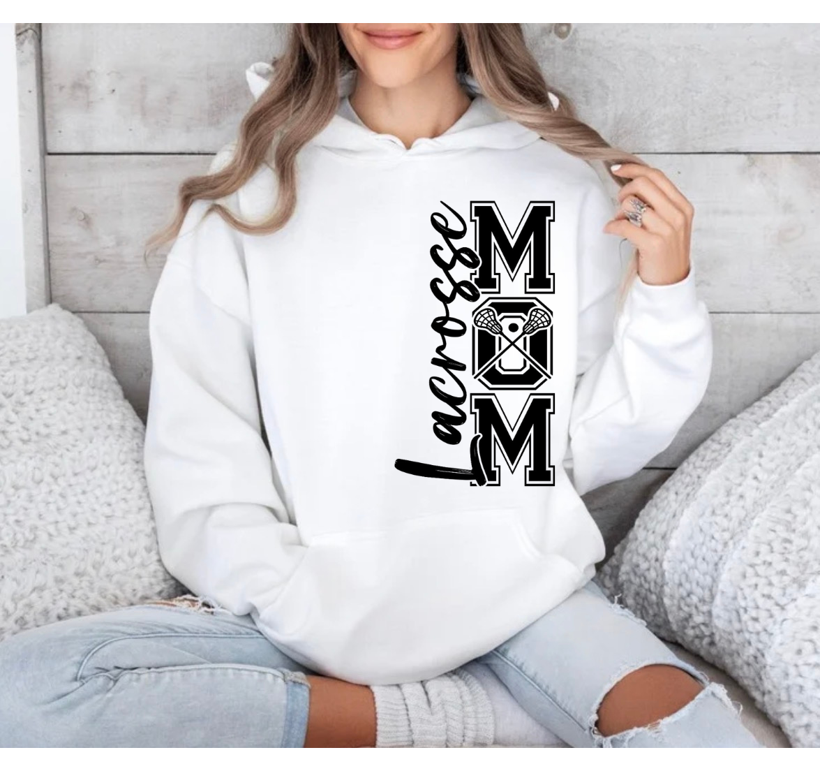 lacrosse mom on side shirt