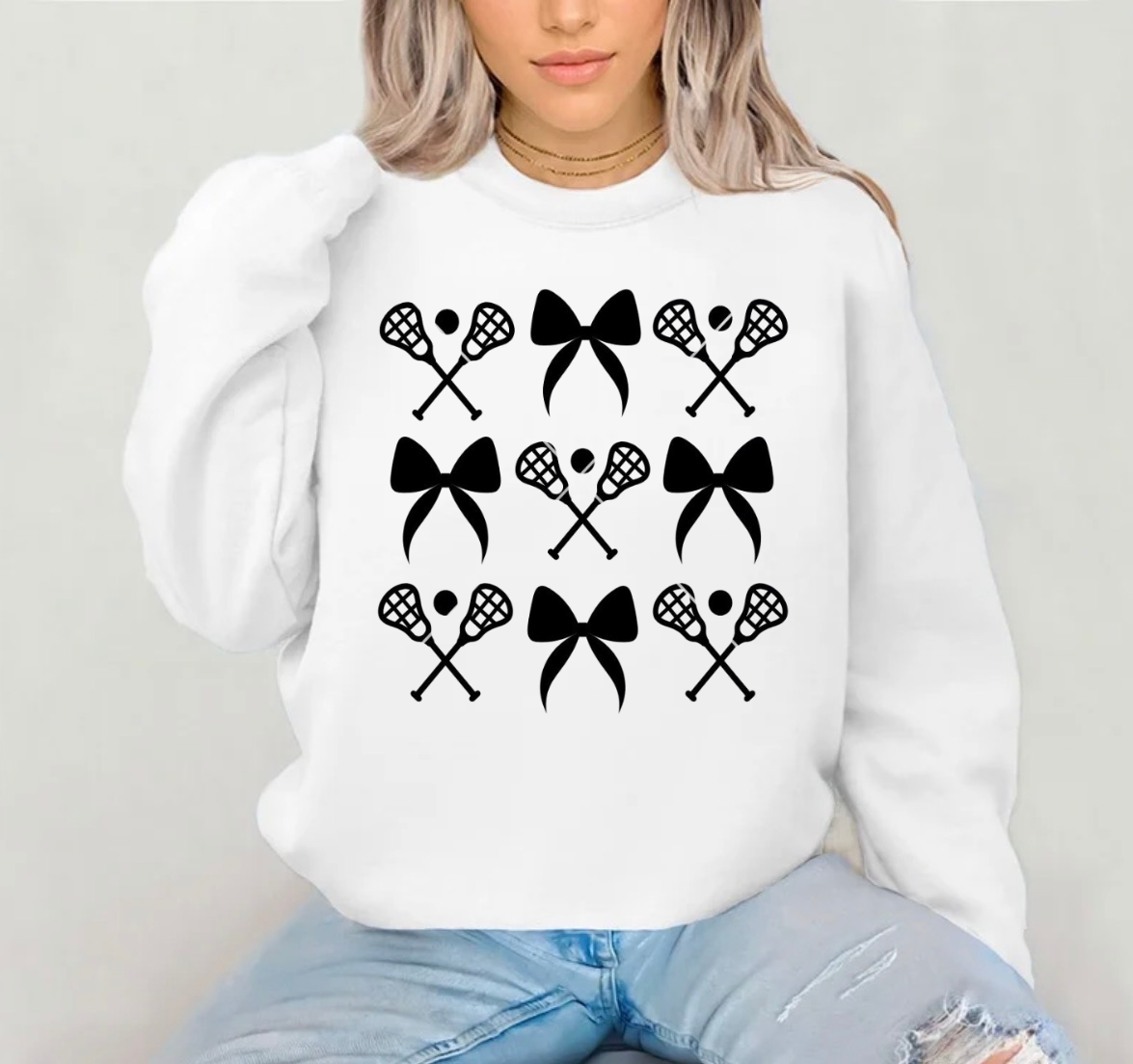 lacrosse with bows shirt
