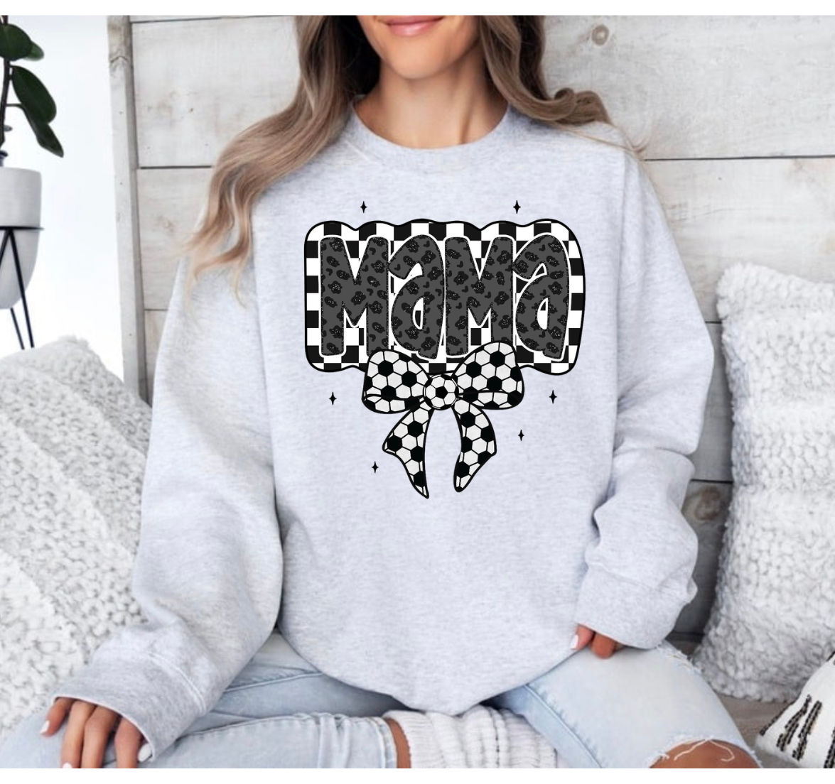 Soccer mama bow shirt