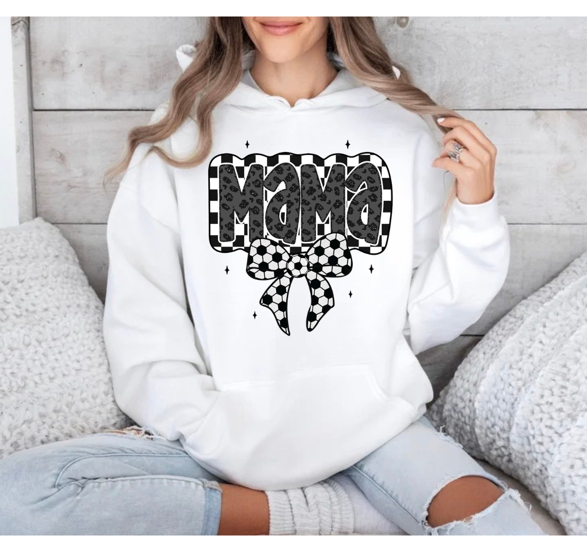 Soccer mama bow shirt