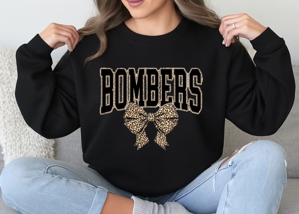 Bombers leopard print with bow - 008